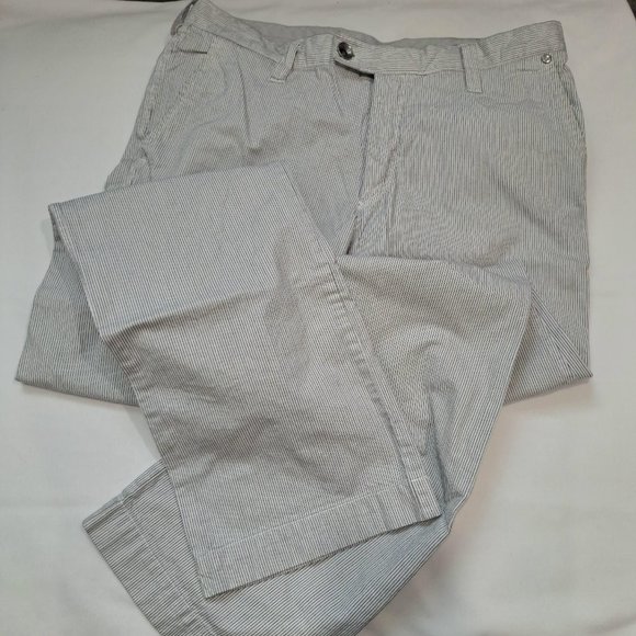 Men's 32R Seersucker Pants by 4you - Picture 1 of 3